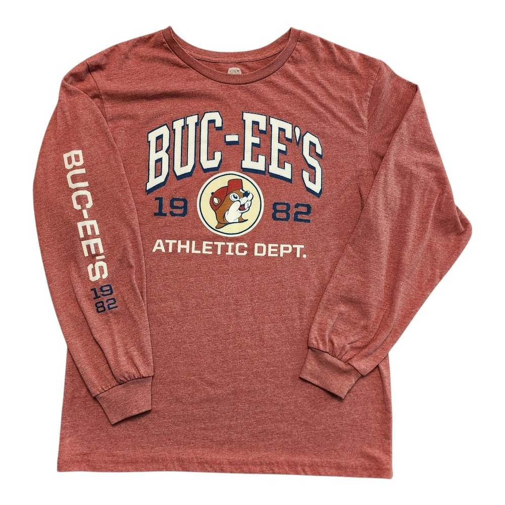 Buc-ee's Athletic Dept. 1982 Long Sleeve T-Shirt Men's Size Large Beaver Texas